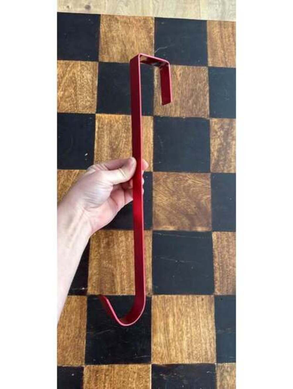 Red wreath hook